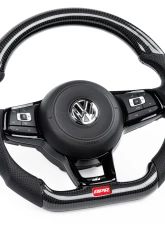 APR Steering Wheel Carbon Fiber Leather Silver Paddles for Volkswagen MK7 Golf R 2015-2020                                     - MS100202 - Image 6