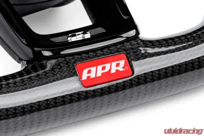 APR Steering Wheel Carbon Fiber Leather Silver Paddles for Volkswagen MK7 Golf R 2015-2020 - MS100202