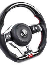 APR Carbon Fiber and Leather Steering Wheel Red No Paddles for Volkswagen MK7 GTI GLI 2014-2019                                     - MS100205 - Image 6