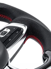 APR Carbon Fiber and Leather Steering Wheel Red No Paddles for Volkswagen MK7 GTI GLI 2014-2019                                     - MS100205 - Image 4