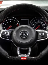 APR Carbon Fiber and Leather Steering Wheel Red No Paddles for Volkswagen MK7 GTI GLI 2014-2019                                     - MS100205 - Image 6
