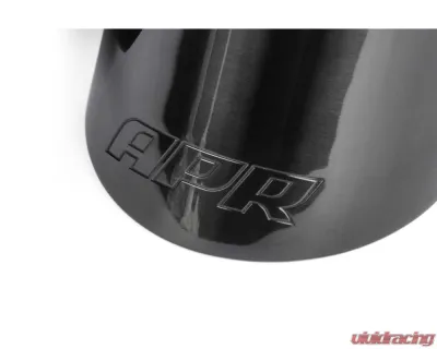 APR 4" Polished Diamond Black Double Walled Slashcut Tips - TPK0003