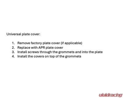 APR Black Thin Frame License Plate with Hiders - A1000013
