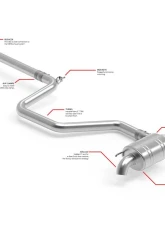 APR Catback Exhaust System for 2018-2024 Volkswagen Tiguan (MK2) FWD 2.0L T304 Stainless Steel                                     - CBK0055 - Image 16
