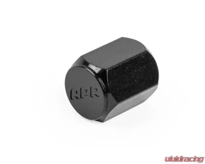 APR Valve Stem Caps Set of 4, Black Aluminum with Engraved Logo for Audi & Volkswagen - MS100197