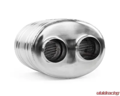 APR Premium Sound Absorption Muffler, Dual 2.5" Inlet/Outlet, 220mm x 169mm x 260mm, T304 Stainless Steel - MUH0007