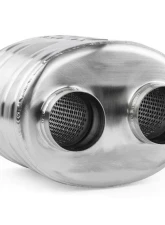 APR Premium Sound Absorption Muffler, Dual 2.5" Inlet/Outlet, Oval T304 Stainless Steel, 220mm x 169mm x 211mm                                     - MUH0010 - Image 3