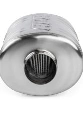 APR Premium 3" Oval Body Sound Absorption Muffler, T304 Stainless Steel, Brushed Finish                                     - MUH0014 - Image 4