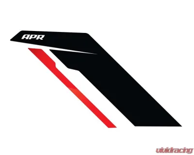 APR Black APR w/ Red Stripe Sideburns Fender Decal - PM100332