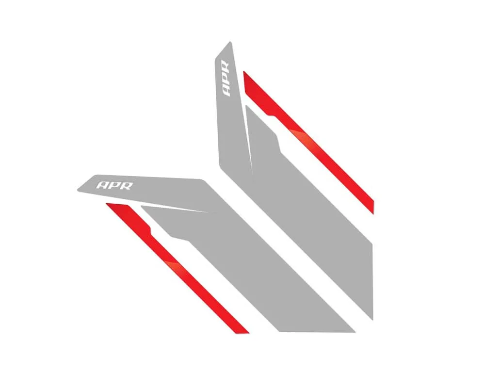APR Silver APR w/ Red Stripe Sideburns Fender Decal - PM100333