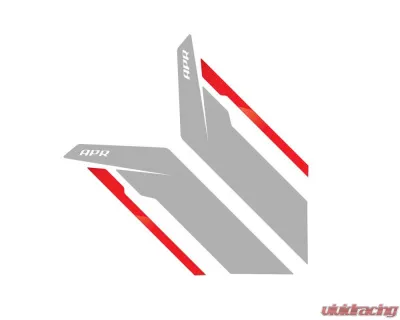 APR Silver APR w/ Red Stripe Sideburns Fender Decal - PM100333