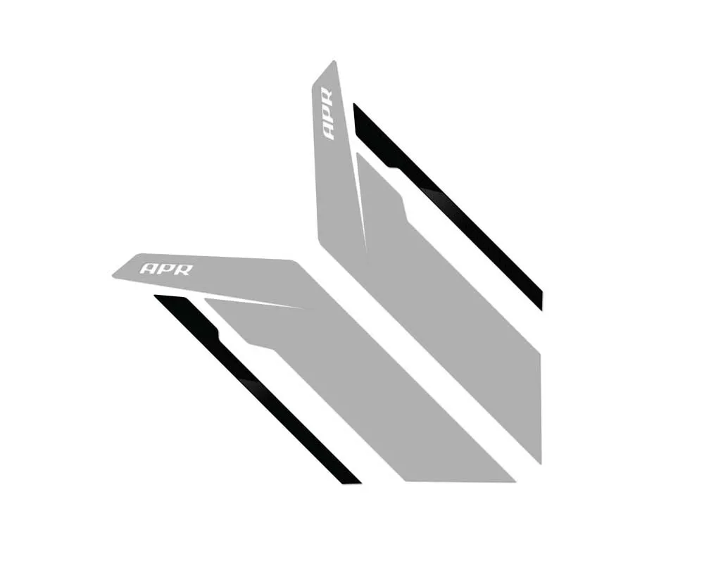 APR Silver APR w/ Black Stripe Sideburns Fender Decal - PM100335