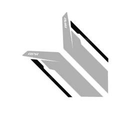 APR Silver APR w/ Black Stripe Sideburns Fender Decal