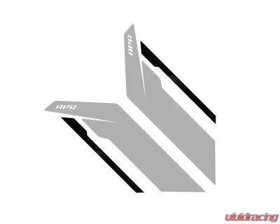 APR Silver Fender Decal with Black Stripe Sideburns for PM100335 Fitment - PM100335