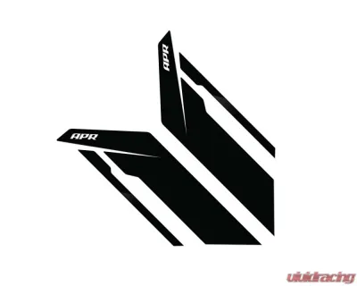 APR Black APR w/ Black Stripe Sideburns Fender Decal - PM100344
