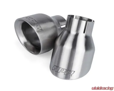 APR 4" Brushed Double Walled Slashcut Tips - TPK0002