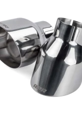 APR 4" Polished Silver Double Walled Slashcut Tips                                     - TPK0004 - Image 4