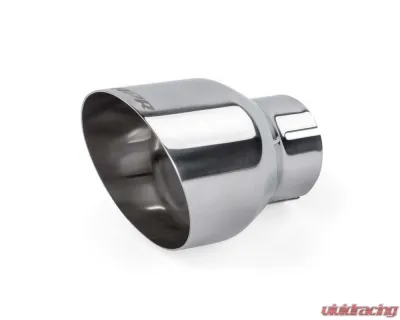 APR 4" Polished Silver Double Walled Slashcut Tips - TPK0004