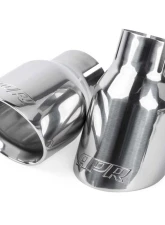 APR 3.5" Polished Silver Double Walled Slashcut Tips                                     - TPK0006 - Image 4