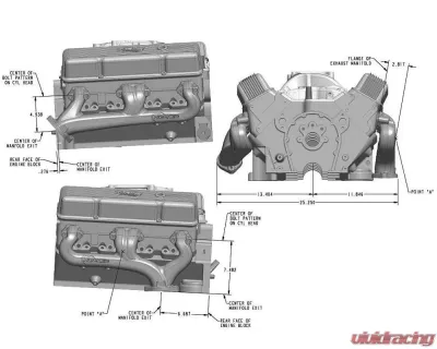 Hooker Exhaust Manifold D-Port Natural Chevrolet Small Block - 8527HKR