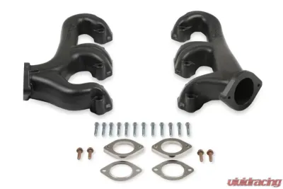 Hooker Exhaust Manifold D-Port Black Chevrolet Small Block - 8527-3HKR