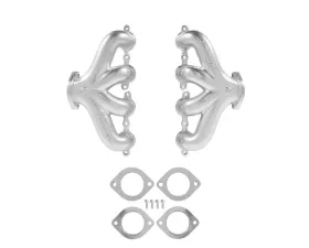 Hooker Blackheart LS Swap Exhaust Manifolds Center Dump Silver Ceramic