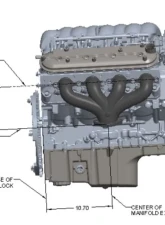 Hooker Blackheart LS Swap Exhaust Manifolds Center Dump Silver Ceramic                                     - 8504-1HKR - Image 8