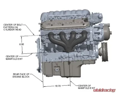 Hooker Blackheart LS Swap Exhaust Manifolds Center Dump Natural Cast - 8504HKR