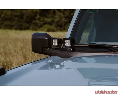 Anvil Off-Road Mirror LED Light Mounts Ford Bronco 2021+ - 628-28AOR