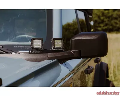 Anvil Off-Road Mirror LED Light Mounts Ford Bronco 2021+ - 628-28AOR