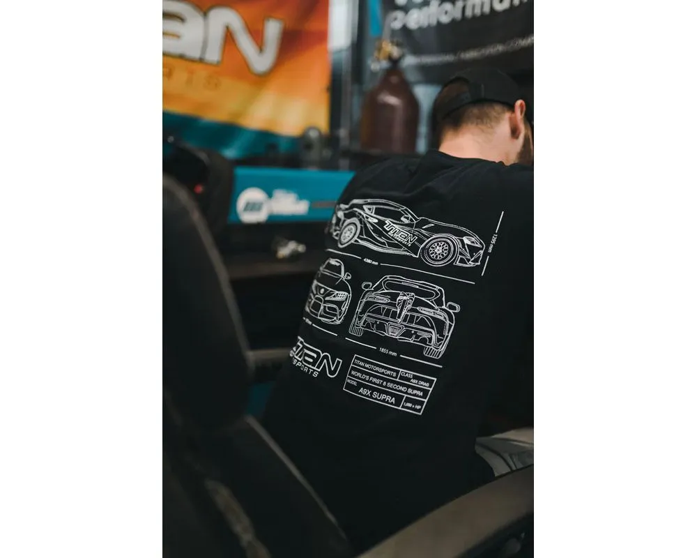 Titan Motorsports 'A90 Blueprint' Tee - TMS ACC-A90-BLUEPRINT-X-LARGE