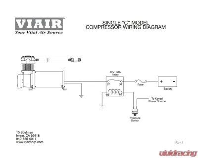 VIAIR 310 Stealth Series Single Compressor Kit - 31030