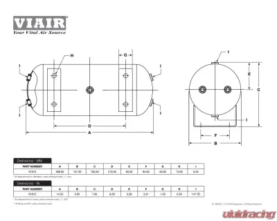 VIAIR 1.5 Gallon Air Tank - 91015