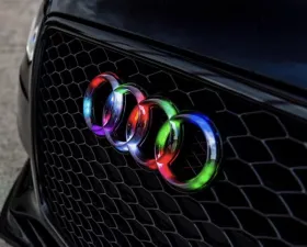 X Lume 273MM Illuminated Logo Flow Series Black Chrome Diffuser Cover Audi All Models 2010-2023