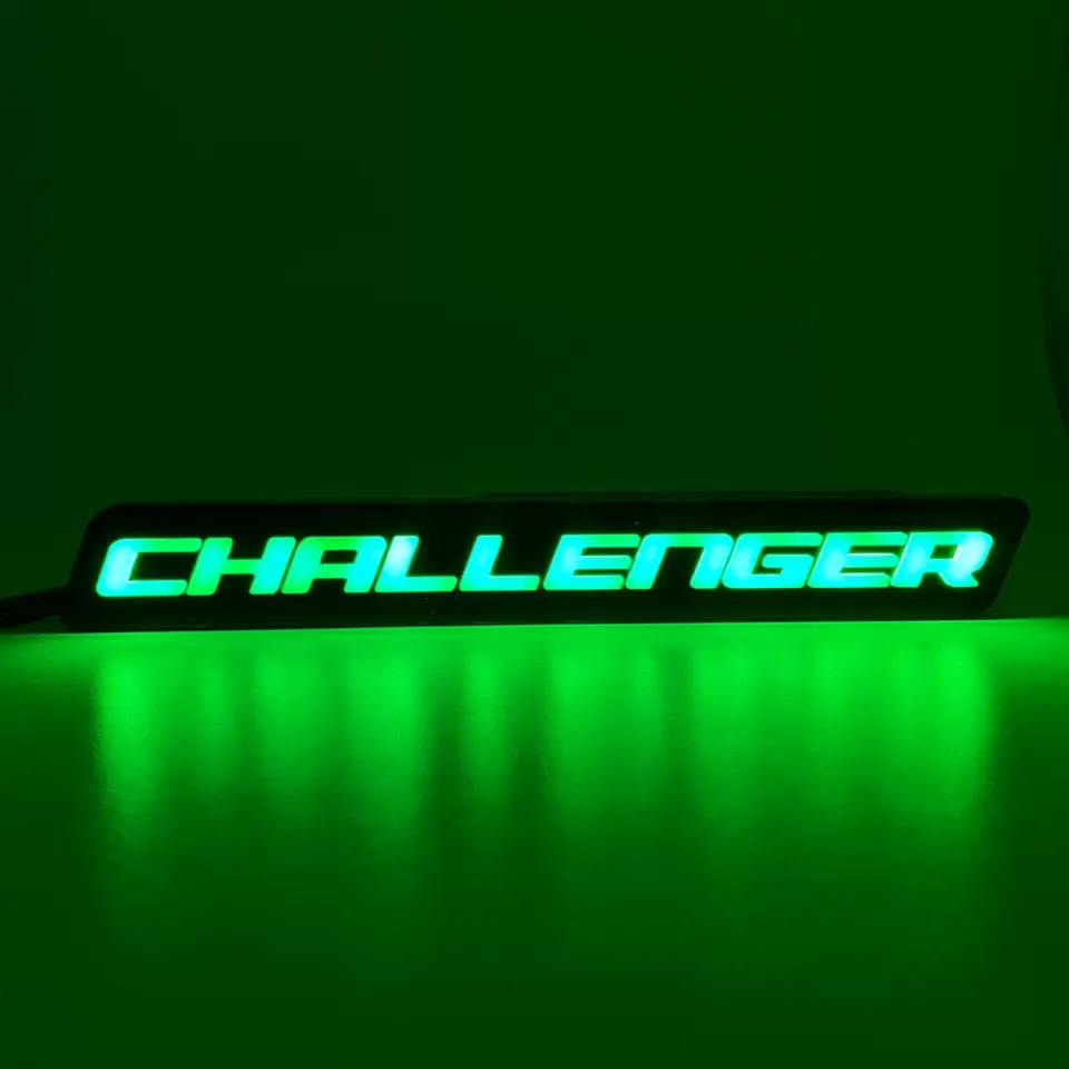 かおる【XL】CHALLENGER RACING LOGO X Lume RGB Illuminated Logo for 2010-2023 Dodge Challenger