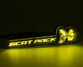 X Lume Illuminated Scat Pack White Logo Dodge Charger 2010-2023
