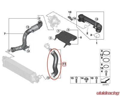 Racing Dynamics Intake Charge Pipe Lite Mini Cooper F56 B48 | BMW X1 | X2 JCW Models 2013-2019 - 139 10 56 301