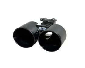 Racing Dynamics Deluxe Black Chrome Twin Tailpipe Tips Porsche Boxster S | Cayman S 2005-2012