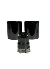 Racing Dynamics Deluxe Black Chrome Twin Tailpipe Tips Porsche Boxster S | Cayman S 2005-2012                                     - 987 08 00 372B - Image 2