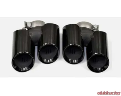 Racing Dynamics Black Sport Quad Style Tailpipe Tips Porsche 991.1 2013-2015 - 991 08 00 325B