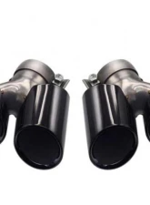 Racing Dynamics Black Sport Quad Style Tailpipe Tips non PSE Porsche 991.2 2015-2019                                     - 991 08 00 376B - Image 2