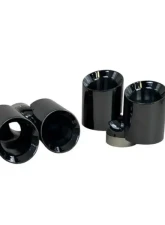 Racing Dynamics Dual Tailpipe Tips Delux Black Chrome Porsche 997 2006-2012                                     - 997 08 00 372B - Image 2