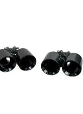 Racing Dynamics Dual Tailpipe Tips Delux Black Chrome Porsche 997 2006-2012                                     - 997 08 00 372B - Image 3