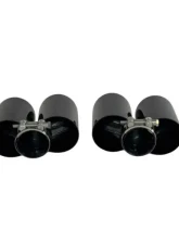 Racing Dynamics Dual Tailpipe Tips Delux Black Chrome Porsche 997 2006-2012                                     - 997 08 00 372B - Image 4