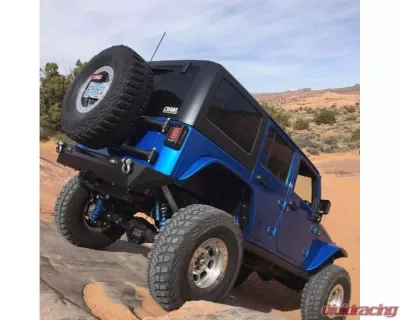 KD Fabworks Spare Tire Carrier License Plate Mount Fits RIGID CHASE Style Lights - BRK-1015