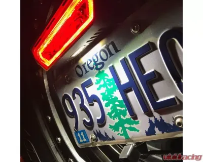 KD Fabworks Spare Tire Carrier License Plate Mount Fits RIGID CHASE Style Lights - BRK-1015