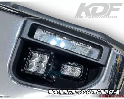 KD Fabworks Dual Light Mount w/ OEM LED Fogs Ford F250 | F350 | F450 2020-2022 - TR-0063