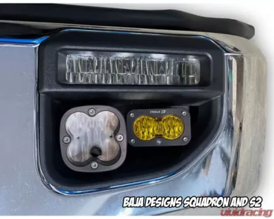 KD Fabworks Dual Light Mount w/ OEM LED Fogs Ford F250 | F350 | F450 2020-2022 - TR-0063