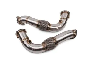 VRSF Brushed Finish Racing Downpipes - 2 Bolt Flange BMW 550i | 650i | 750i | X5 | X6 N63 2008-2018