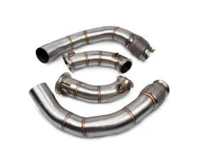 VRSF Brushed Finish Primary & Secondary Race Downpipes BMW M5 | M8 S63R 2018-2024